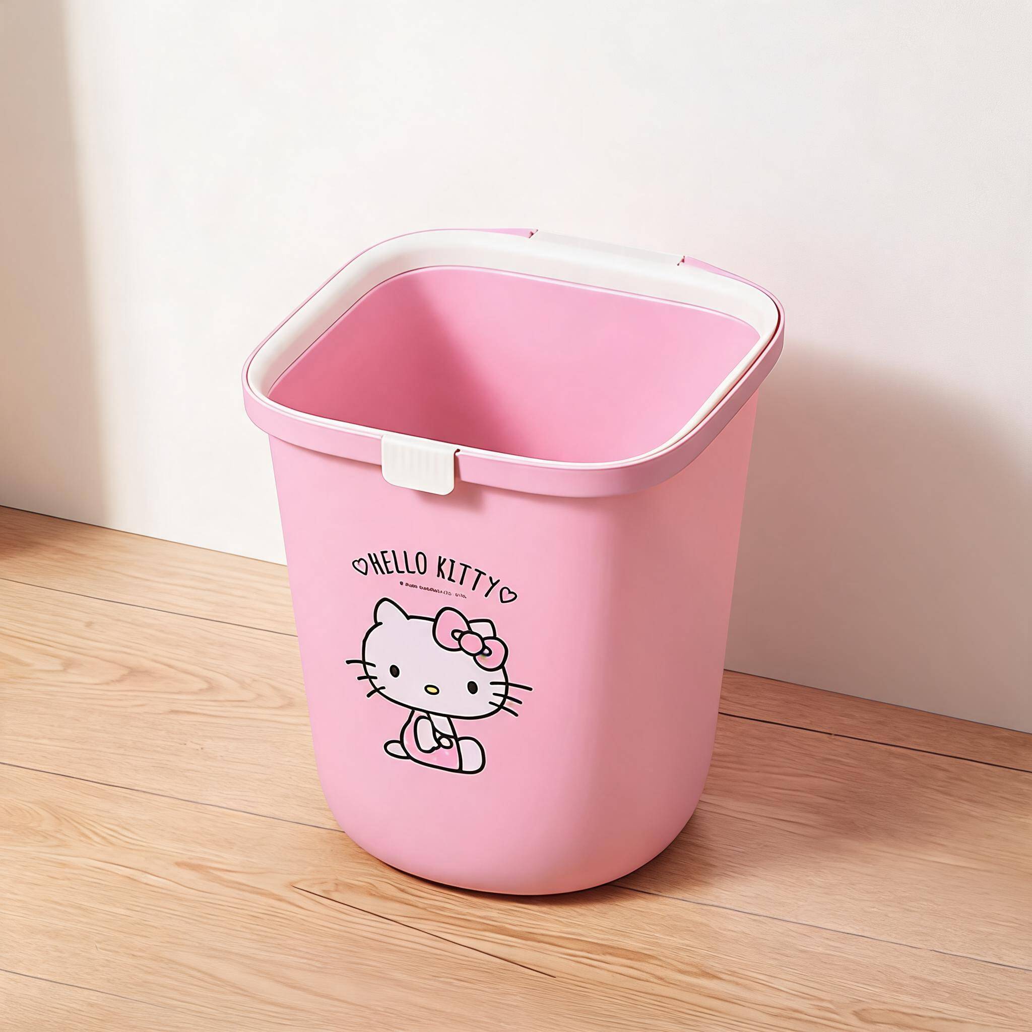 Kitty猫无盖垃圾桶卡通可爱