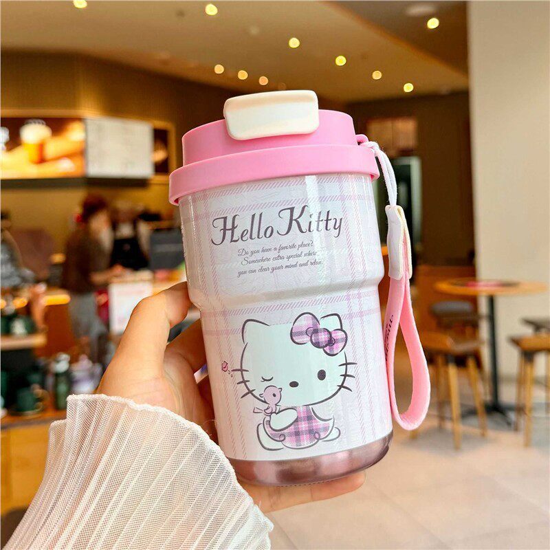 哈喽kt316不锈钢吸管杯咖啡杯