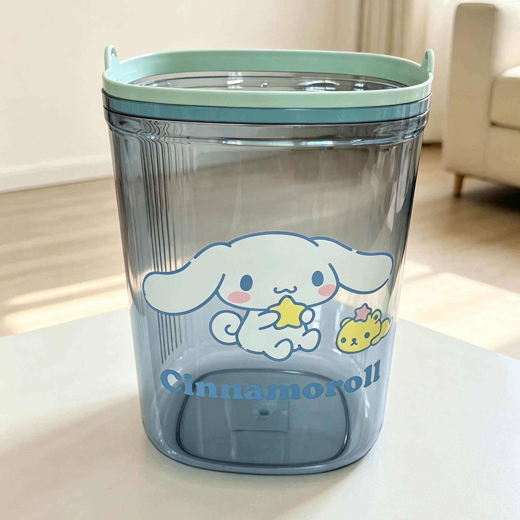 玉桂狗透明垃圾桶无盖式家用