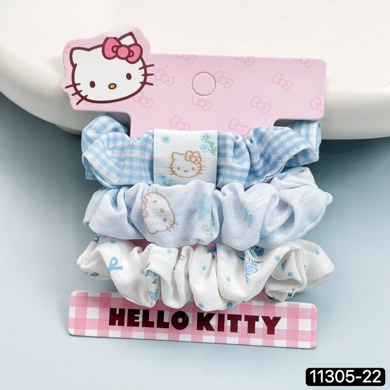 Kitty猫碎花发圈花布圈