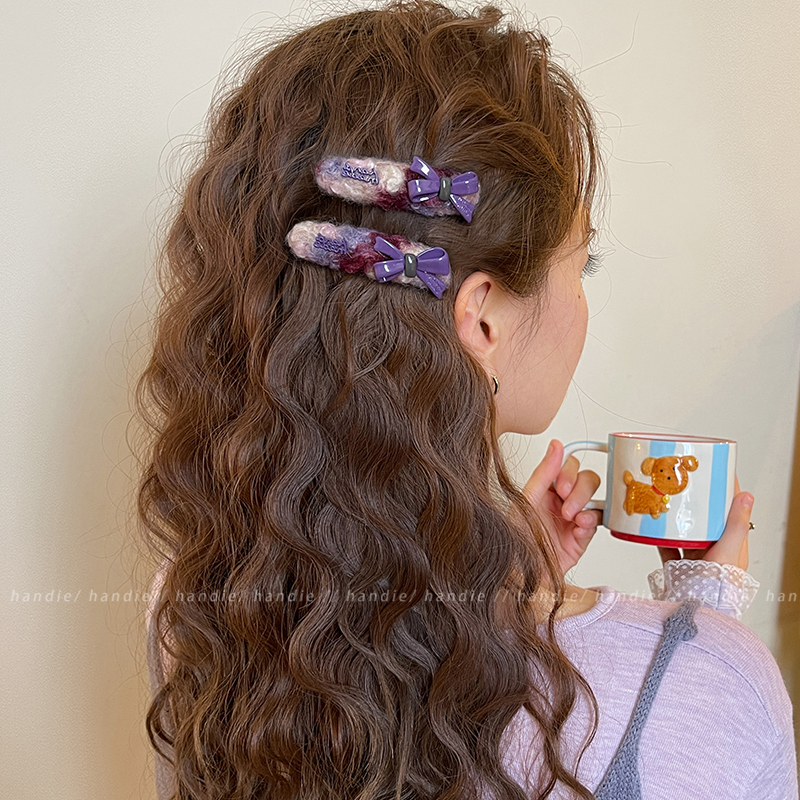 温柔小仙女～蝴蝶结字母发夹