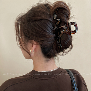 亚克力波浪抓夹女2025新款高级感发夹大号发量大鲨鱼夹后脑勺夹子