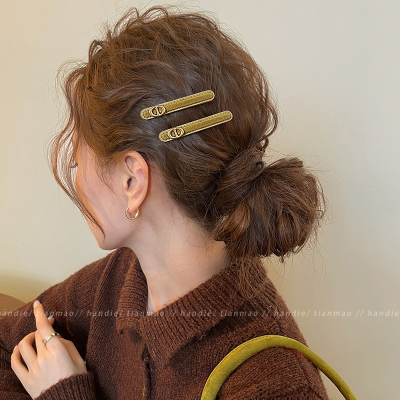高级感复古金标发夹女