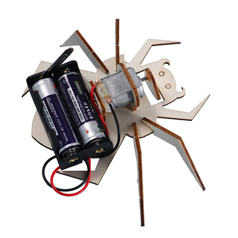 拼装电动蜘蛛机器人steam玩具科技小制作学生物理实验手工材料包,玩具/童车/益智/积木/模型,解锁/解环玩具,淘宝优惠券,粉丝福利购,淘宝优惠卷