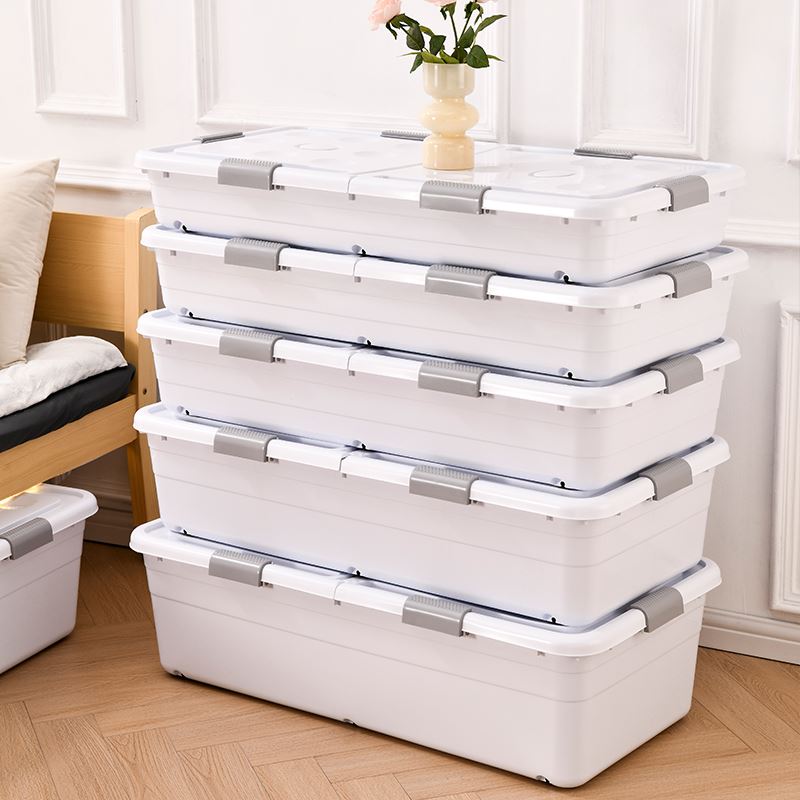 床底收纳箱带轮家用抽屉式衣服储物整理箱收纳盒扁平床尾床下神器
