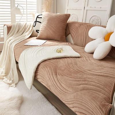 毛绒沙发垫加厚防滑冬季简约现代高档兔兔绒坐垫子沙发盖布套罩巾