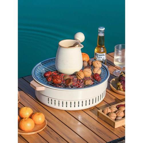 围炉煮茶的炉户外烧烤炉烧烤架庭院野餐炉具全套炭烤碳烤炉火烤盘