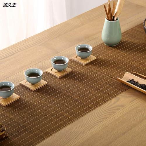 餐桌古风桌旗竹席风集博