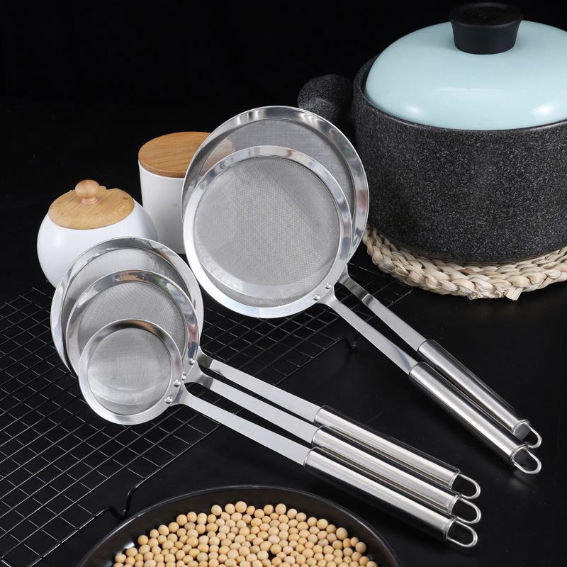 不锈钢油格厨房豆浆果汁鱼翅网加厚家用打沫细密网漏勺
