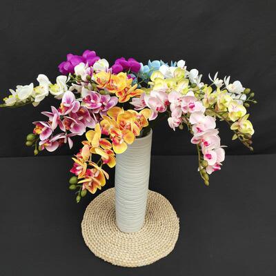 3D打印16头迷你仿真蝴蝶兰假花 家居装饰人造花 单支仿真兰花定制