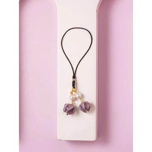 铃兰花手机U盘吊坠钥匙扣挂件创意个性女ins包包挂饰汽车钥匙链圈