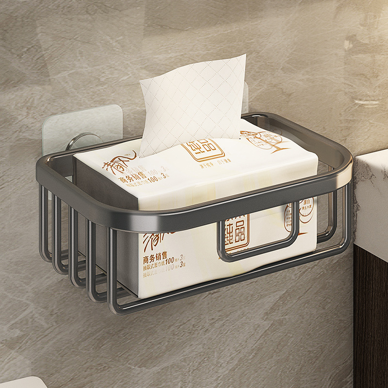 厕所卫生间纸巾盒卫生纸置物架免打孔厕纸盒洗手间卷纸抽纸放置盒