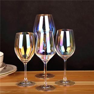 红酒杯电镀高脚杯炫彩波尔多葡萄酒杯品酒杯彩色杯琥珀七彩定制