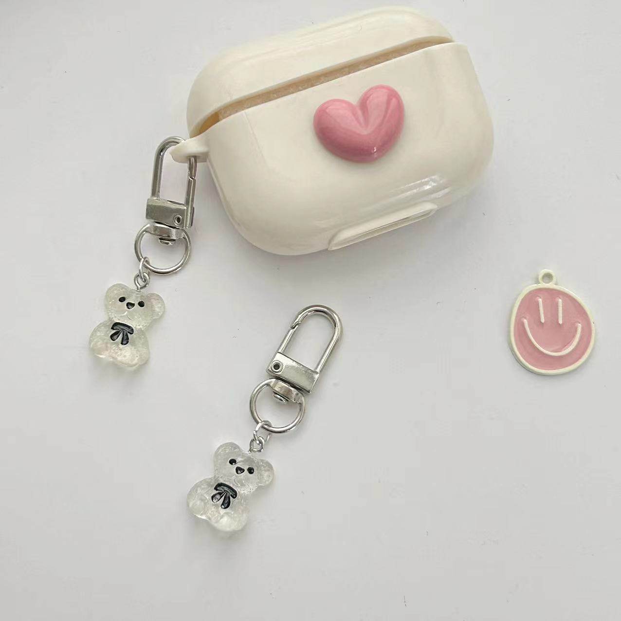 原创可爱迷你树脂立体小熊Airpods挂件钥匙扣U盘防丢包包挂饰品