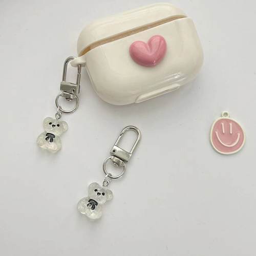 原创可爱迷你树脂立体小熊Airpods挂件钥匙扣U盘防丢包包挂饰品