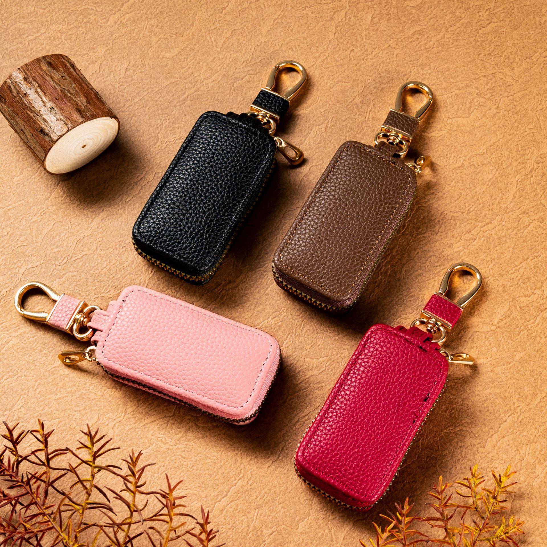 时尚创意拉链式汽车钥匙包小巧迷你汽车钥匙收纳包男女通用款