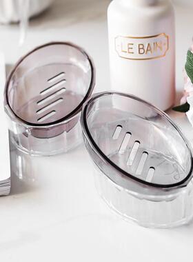 肥皂盒双层沥水 卫生间菱形PS塑料皂盒 台州浴室香创意皂盒定制