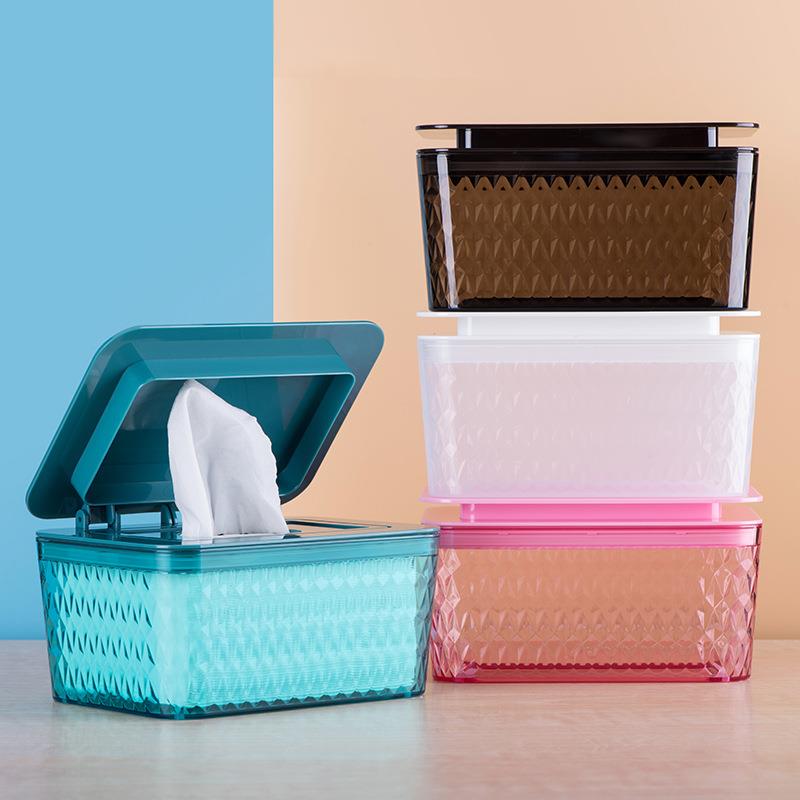 湿纸巾盒塑料带盖便携式多功能电视桌面厕所卫生间车载抽纸盒