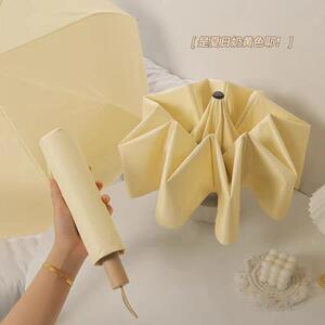 高颜值三折手动折叠伞雨伞女高级感遮阳防晒伞太阳伞晴雨伞伞