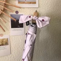 Корейский инвентаризатор с тремя -тройными зонтичными цветами точка точка виниловая солнце зонтич