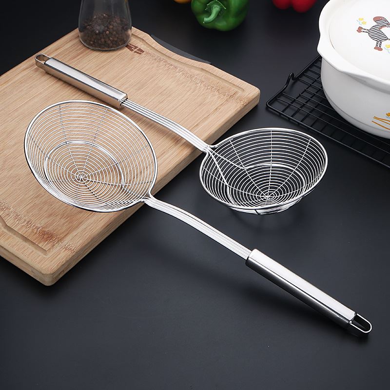 不锈钢线漏大漏勺笊篱豆浆网漏家用捞面勺面粉过筛网滤勺