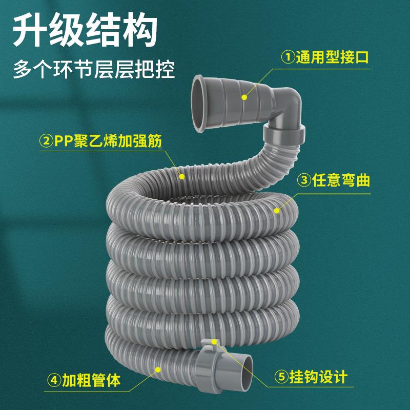 全自动洗衣机排水管出水管地漏接头延长管下水管加长波轮洗衣机管