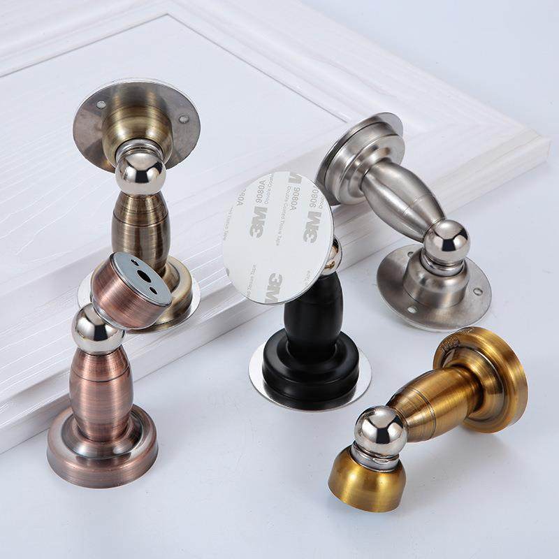 免打孔不锈钢门吸 多颜色强磁墙吸卫生间橄榄形门碰防撞门挡地吸