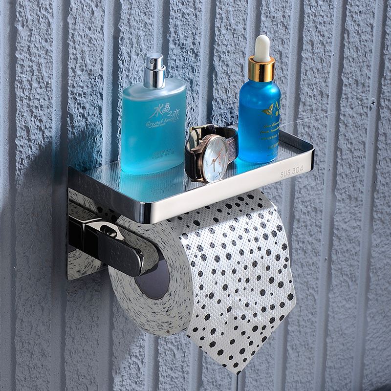 不锈钢卷纸架手机置物纸巾架酒店卫生间浴室卫浴厕纸架