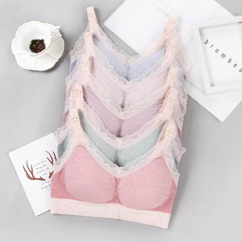 孕妇无钢圈蕾丝大码缝哺