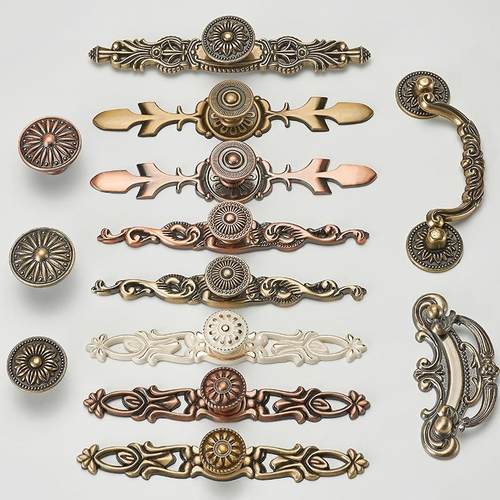 现代简约仿古拉手 红古铜橱柜拉手青古铜抽屉把手单孔拉手定制