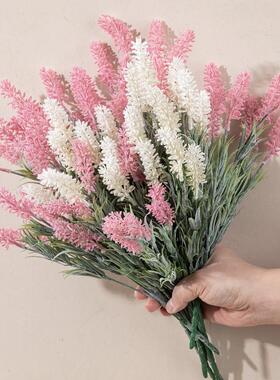 仿真花薰衣草塑料厂家家居装饰婚庆手捧花墙植物墙假花MW53458定