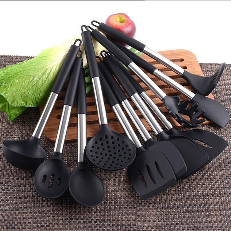 厨房硅胶厨具套装14件夹铲壳套装