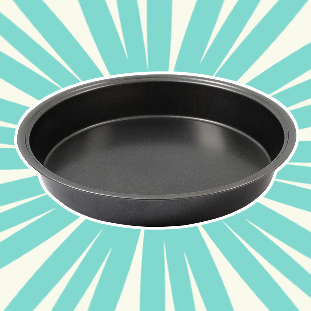 加厚碳钢不沾9寸披萨盘家用烘焙用具Piz盘圆形模具蛋糕烤盘