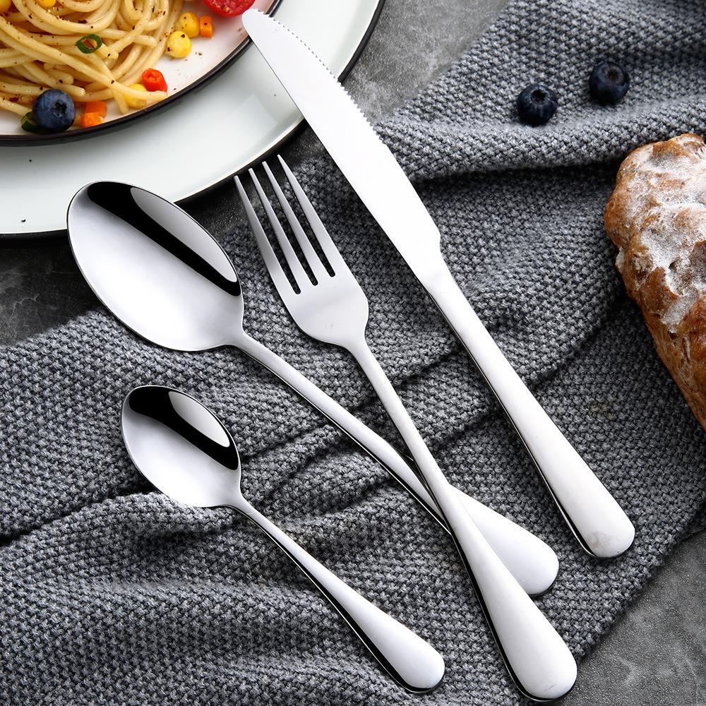 1010不锈钢勺子 公用汤勺蛋糕铲西餐刀叉勺套装 礼品餐具可定logo