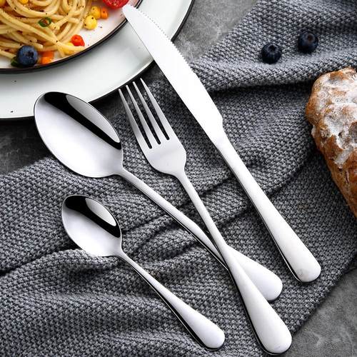 1010不锈钢勺子 公用汤勺蛋糕铲西餐刀叉勺套装 礼品餐具可定logo