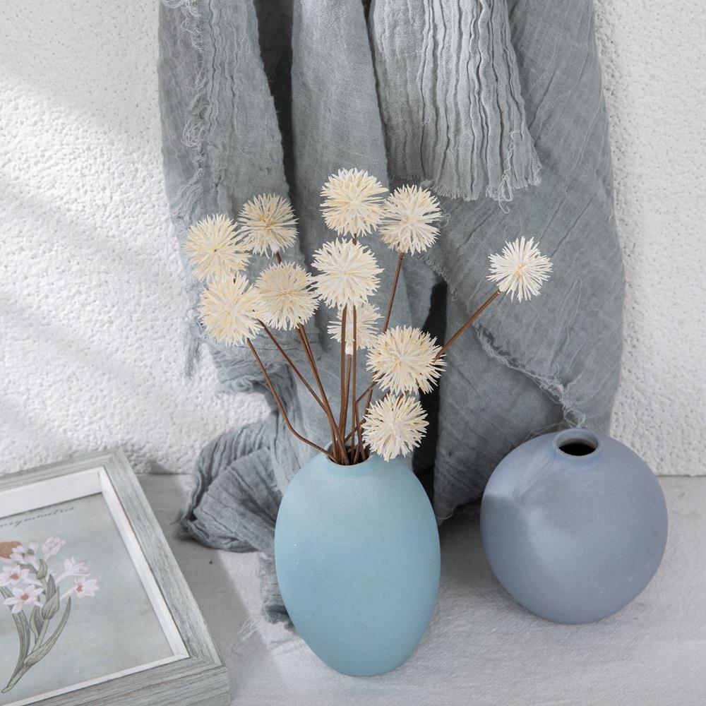 跨境小刺球花束仿真花厂家假花绿植物婚庆装饰工艺品YC1081定制