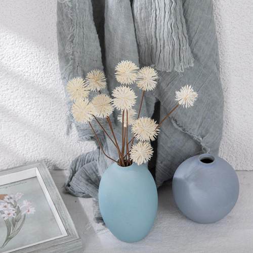 跨境小刺球花束仿真花厂家假花绿植物婚庆装饰工艺品YC1081定制