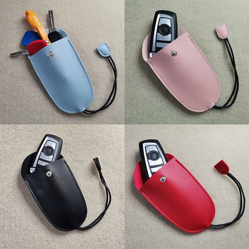 汽车钥匙包汽车钥匙扣 简约时尚女抽拉钥匙保护套DIY镶钻卡通包