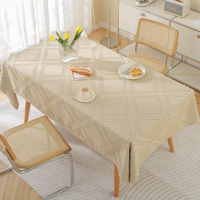 新款立体菱形几何桌布台布现代简约方形餐桌布多功能盖巾现货定制,居家布艺,桌布,淘宝优惠券,粉丝福利购,淘宝优惠卷