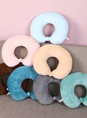 地推活动毛绒玩具u型枕办公室午睡抱枕开车护脖颈枕公司礼品logo