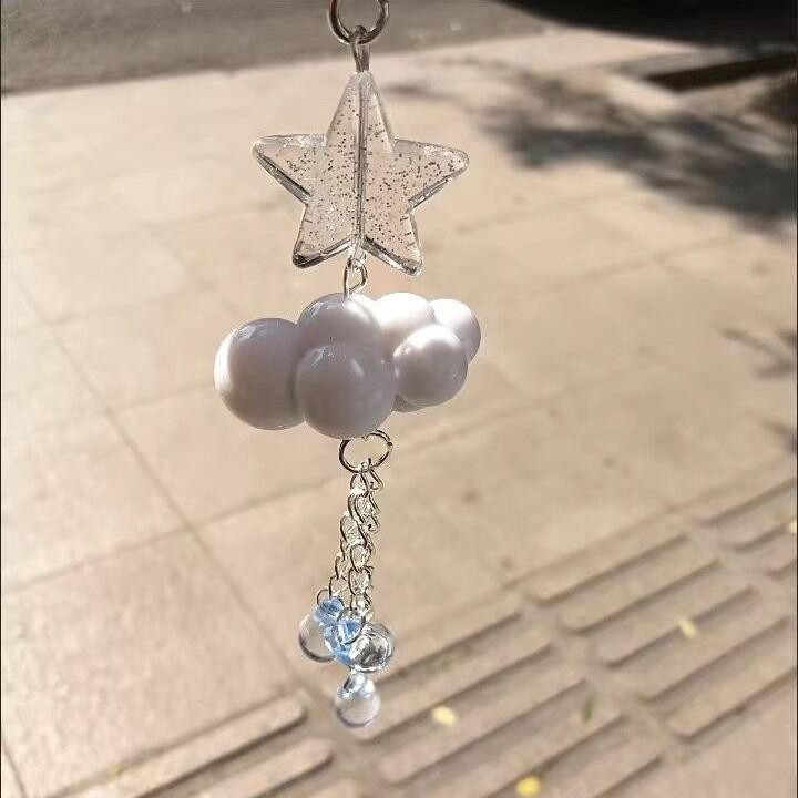 【今天有雨】手作串珠手机链少女心ins风包包相机链挂件咕本咕卡