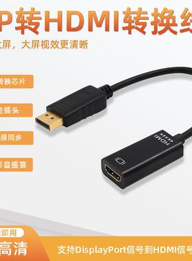 热销4K dp转hdmi电脑接口DisplayPort电视转接头DP to HDMI线定制