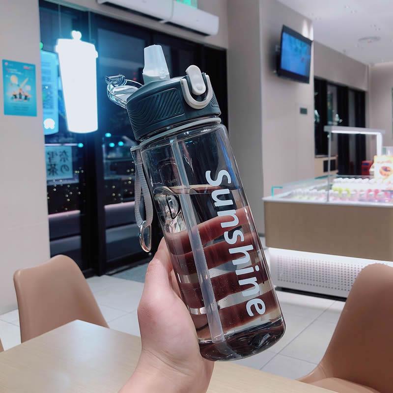 水瓶大容量水杯女生夏季健身便携塑料学生水壶男运动吸管杯定制