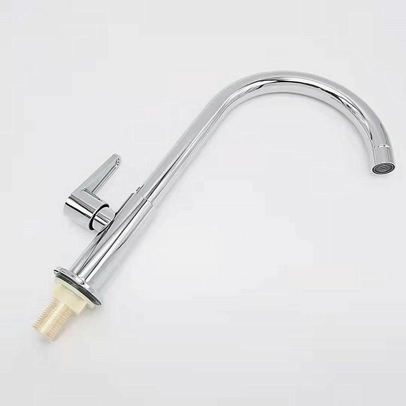 不锈钢电镀单冷立式滚珠大弯家用拖把池厨房洗菜盆单冷水水龙头定