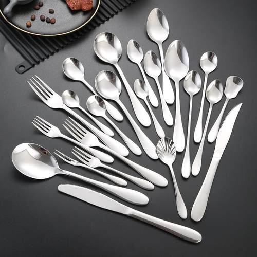 1012不锈钢刀叉勺套装酒店西餐牛排刀叉四主件咖啡勺餐勺汤勺尖匙