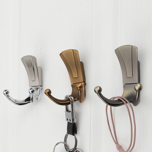 现代简约古铜挂衣钩浴室卫生间单钩双钩衣帽钩试衣间锌合金挂钩