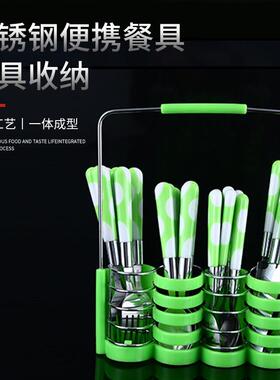 不锈钢餐具套装 家用半圆手柄刀叉勺 24PC西餐牛排餐具套装定制