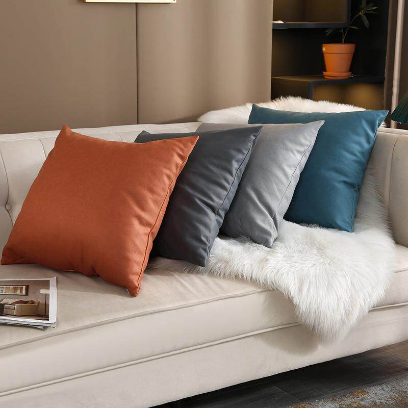 科技布抱枕客厅沙发轻奢高档靠垫靠枕北欧现代皮质防水大靠垫腰枕