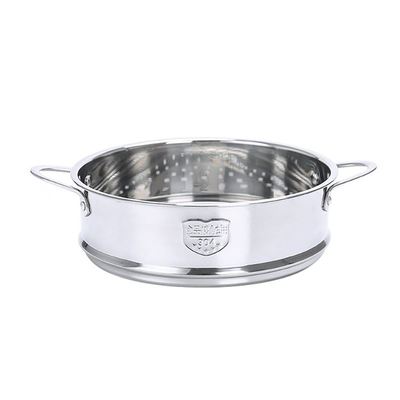 不锈钢加厚笼屉蒸格小笼包蒸笼蒸屉一体家用蒸锅16/18/20/22cm