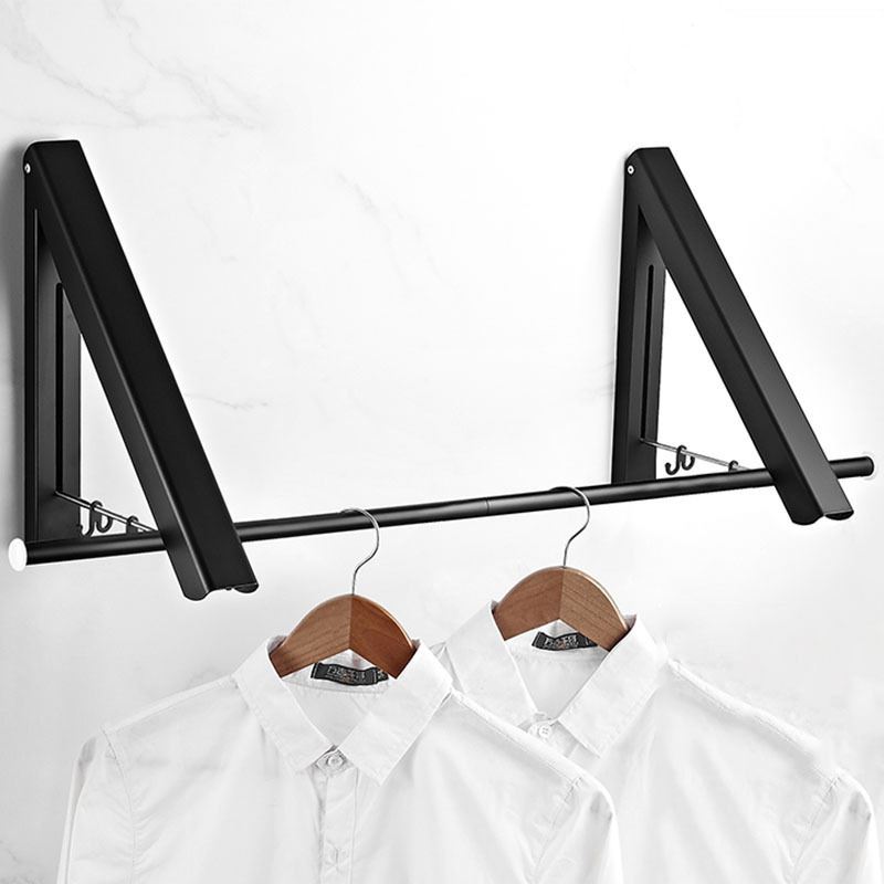 家用阳台晒晾衣架免打孔墙上折叠隐形壁挂式室内卫生间伸缩挂衣架